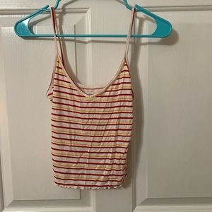 PacSun Striped Cropped Tank Top